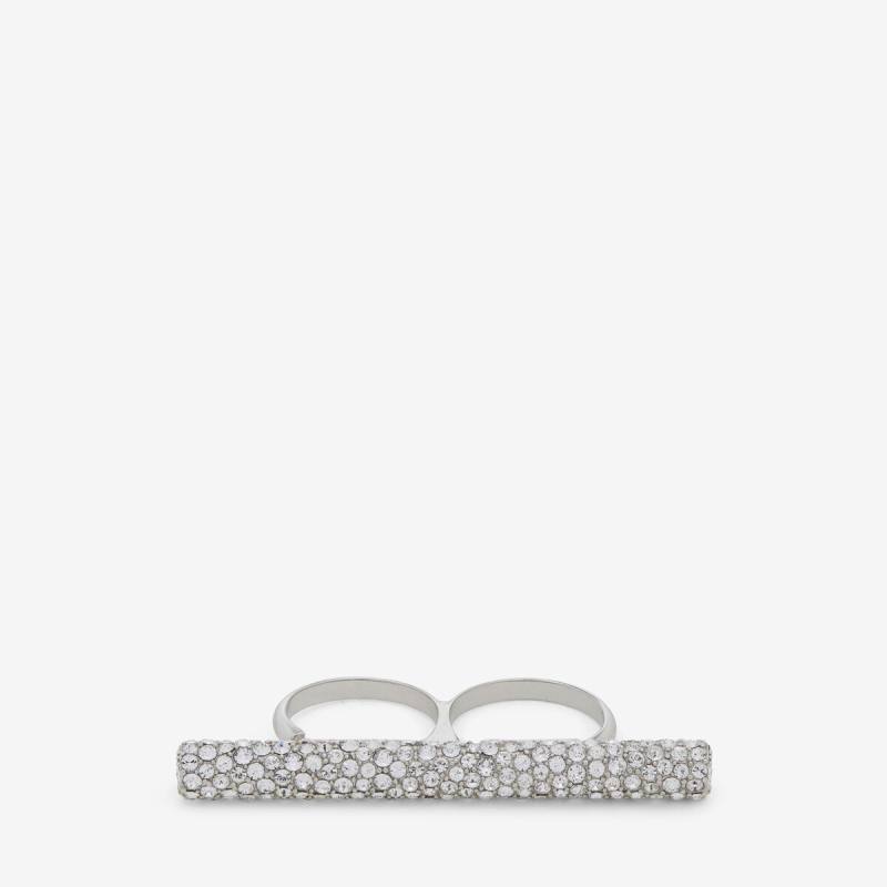 ALEXANDER MCQUEEN - Jewelled T-Bar Double Ring - Item 804619J160N1021